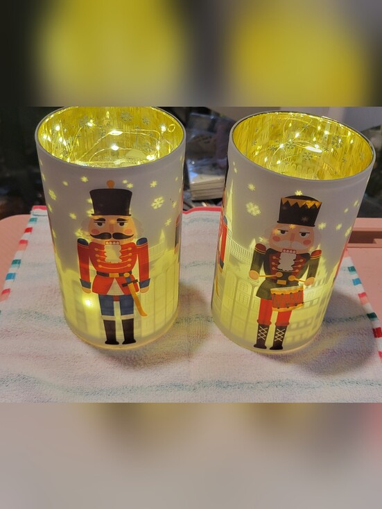 Other - Nutcracker Decorative LED Candle Holders - Yellow Accent
